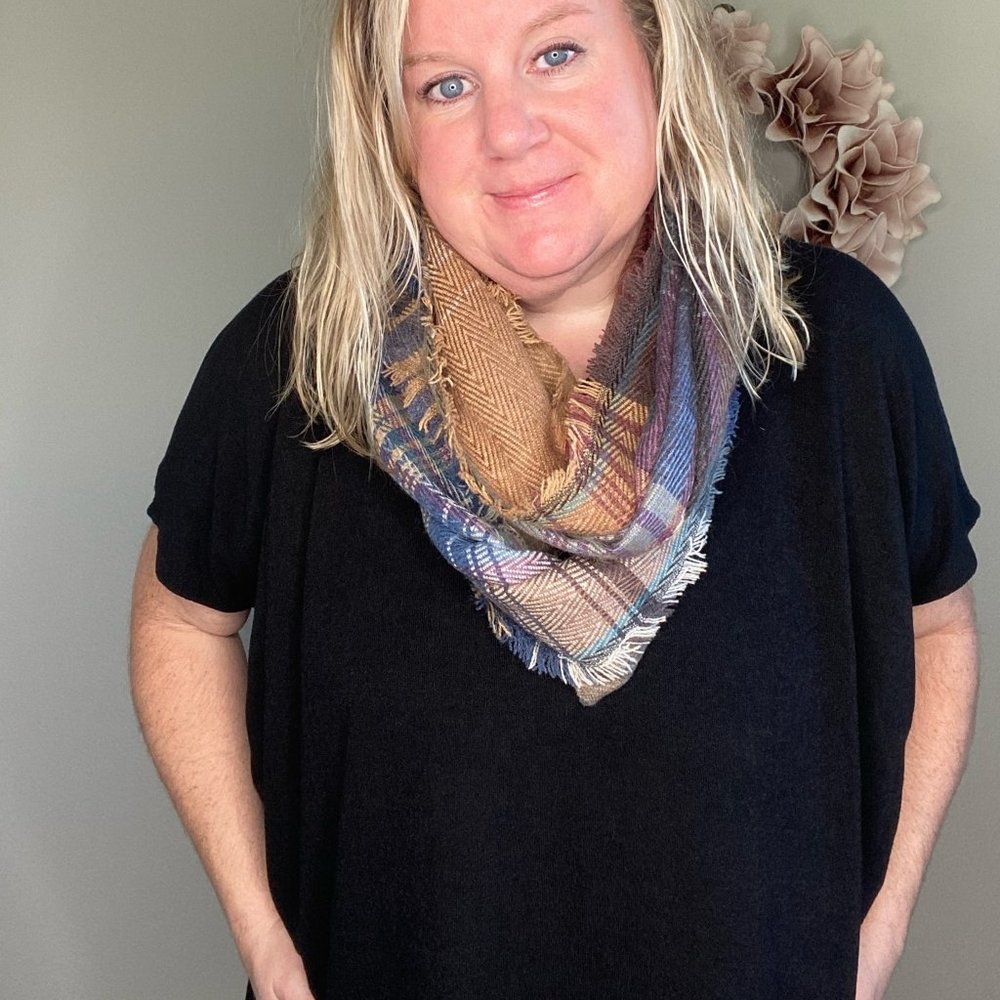 *New* Plus Size Caramela Black Knit V-Neck Top